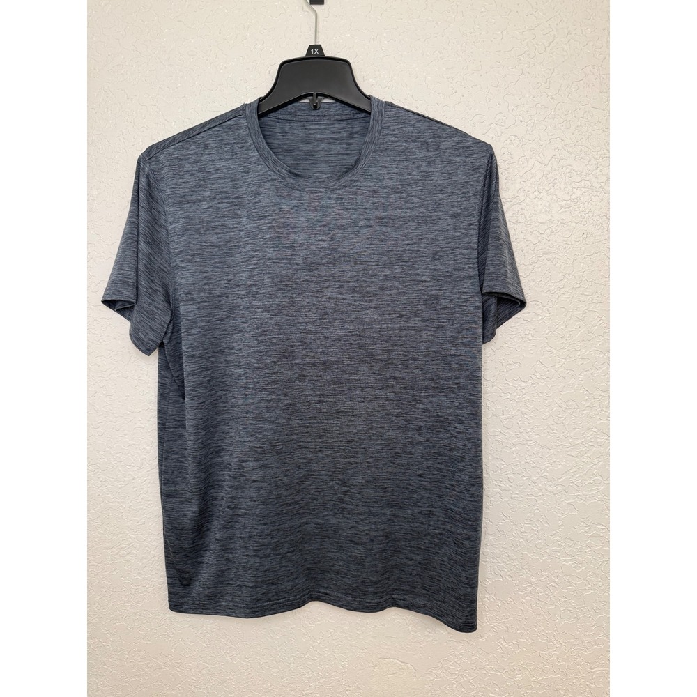 Athletic Works Mens Heathered Gray Short Sleeve Athletic T-Shirt Size‎ M